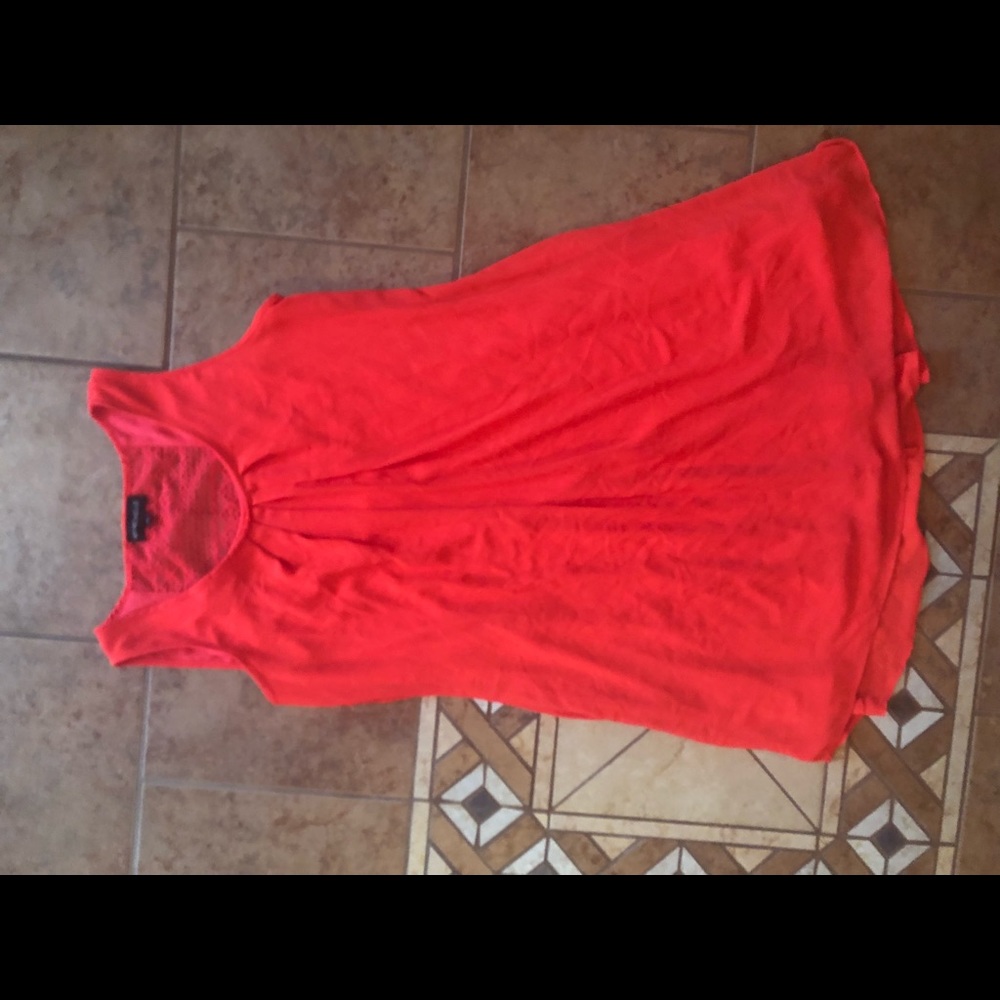 Large neon pink shift dress